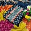 Qualityful Kashmiri cotton Printed Unstitched 100% Cotton Three Pieces for Women