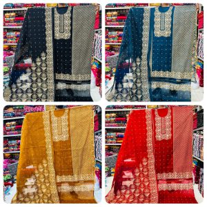 Kashmiri 100% Cotton dress 4 set Combo,Unstitched  Three Pieces